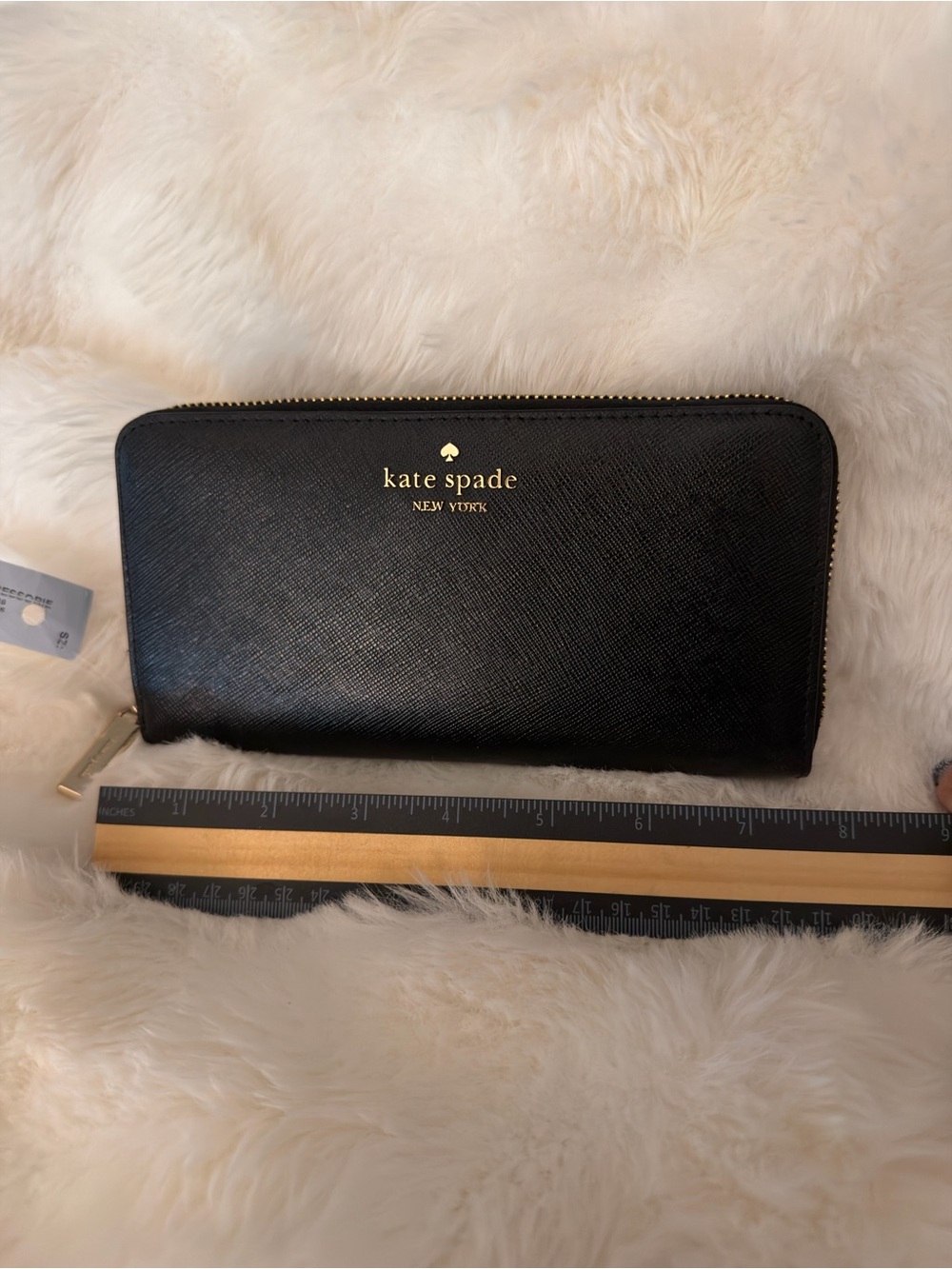 Kate Spade ♠️ Black Zip Card & Key Holder large Wallet